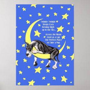 Grote Dane Mantle Twinkle Poster