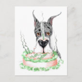 Grote Dane Merle Birthday Cake Briefkaart (Voorkant)