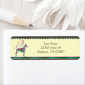 Grote Dane Merle Carousel-labels Etiket (Insitu)