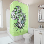 Grote Dane Portret Douchegordijn (In situ)