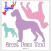 Grote Dane Silhouette transparante Sticker (Vel)