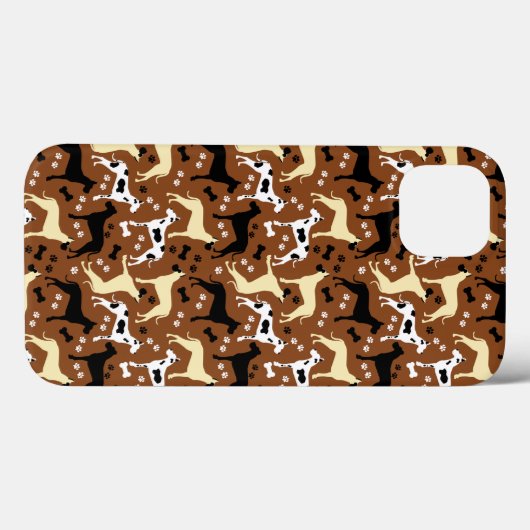 Grote Danes Dog Pattern Harlequin Case-Mate iPhone Case (Achterkant (horizontaal))