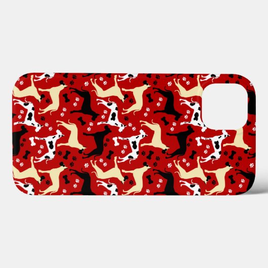 Grote Danes Dog Pattern Harlequin Hoesje-Mate iPho Case-Mate iPhone Case (Achterkant (horizontaal))