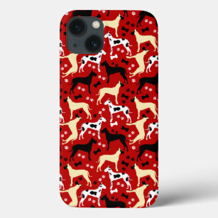 Grote Danes Dog Pattern Harlequin Hoesje-Mate iPho Case-Mate iPhone Case