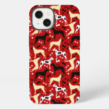 Grote Danes Dog Pattern Harlequin Hoesje-Mate iPho
