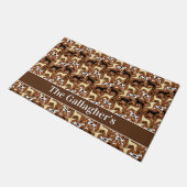 Grote Danes Harlequin Fawn Pattern - Gepersonalise Deurmat (Schuin)