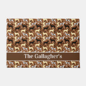 Grote Danes Harlequin Fawn Pattern - Gepersonalise Deurmat (Voorkant)