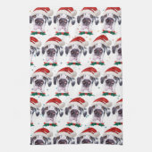 Grote Danes Hond Ras Kerst Sterren Theedoek (Verticaal)