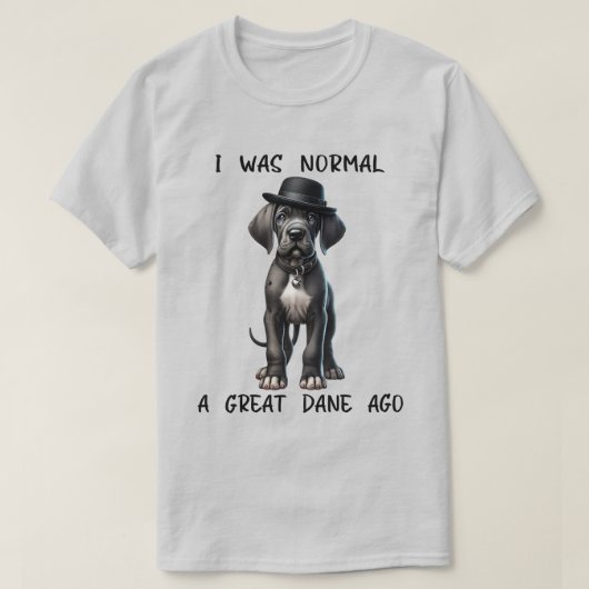 Grote Danes Puppy Grappig T-shirt (Design voorkant)