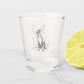 Grote Danes Puppy met Sterren Shot Glas (Achterkant)