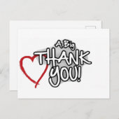 grote dank je wel briefkaart (Voorkant / Achterkant)