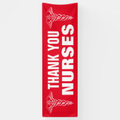 Grote dank u teken voor verpleegkundigen met caduc spandoek (Verticaal)