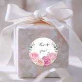 Grote Dank u waterverf bloemen Ronde Sticker