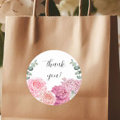 Grote Dank u waterverf bloemen Ronde Sticker