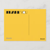 Grote dank u zwart Briefkaart (Achterkant)