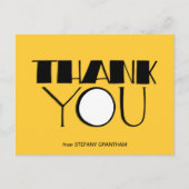 Grote dank u zwart Briefkaart (Voorkant)