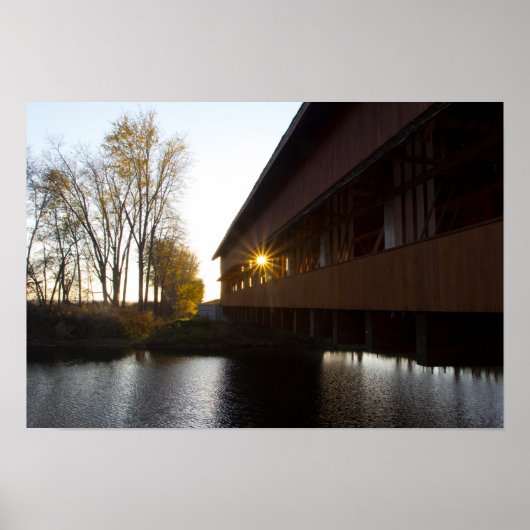 Grote Darby overdekte brug, Ohio. Poster (Voorkant)