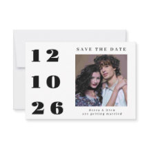 Grote datum één foto Save The Date