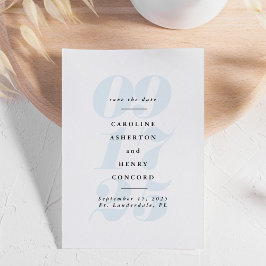 Grote datum grote foto blauw save the date