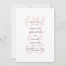 Grote datum grote foto blush roze save the date