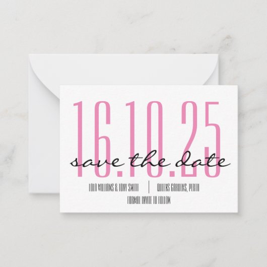 Grote Datum Uitnodigen Notitiekaartje (Voorkant)