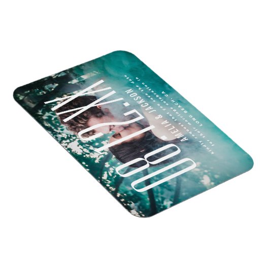 Grote datum, vetgedrukte typografie, sparen de Dat Magneet (Rechterzijde)