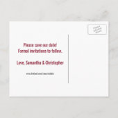 Grote datumfoto Sla de datum briefkaarten op (Achterkant)