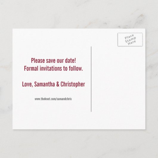 Grote datumfoto Sla de datum briefkaarten op (Achterkant)