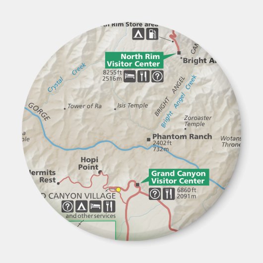 Grote de kaartmagneet van de Canion Magneet (Voorkant)