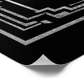 Grote Deco-stijl Rugby-kunstprint Poster (Hoek)