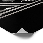 Grote Deco-stijl Rugby-kunstprint Poster (Hoek)