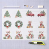 Grote decoratieve kerstillustraties decoupage tissuepapier (Craft)