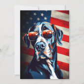 Grote Deen 4th of July Onafhankelijkheidsdag Feestdagenkaart (Voorkant)