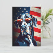 Grote Deen 4th of July Onafhankelijkheidsdag Feestdagenkaart (Staand voorkant)