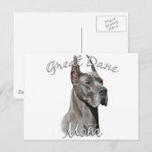 Grote Deen (blauw) Mam 2 Briefkaart (Voorkant / Achterkant)