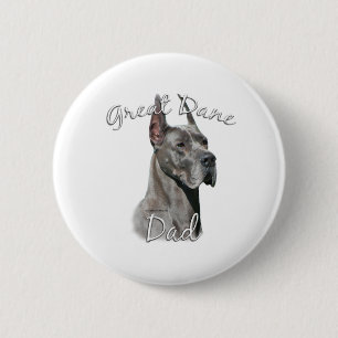 Grote Deen (blauw) Pap 2 Ronde Button 5,7 Cm