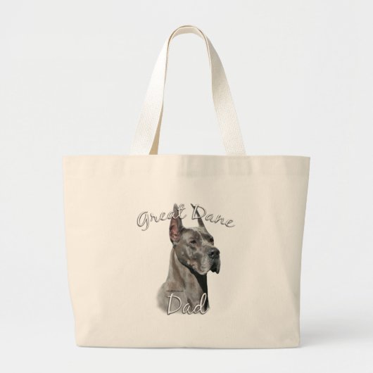 Grote Deen (blauw) Pap 2 Tote Bag (Voorkant)