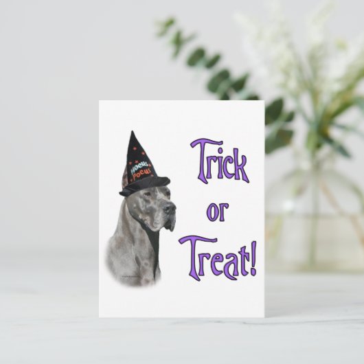 Grote Deen (blauw) Trick Briefkaart (Staand voorkant)