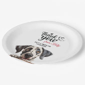 Grote Deen bruiloft dank u Papieren Bordje (Gekanteld)