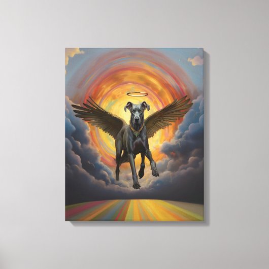 Grote Deen & de Regenboogbrug Canvas Afdruk (Voorkant)