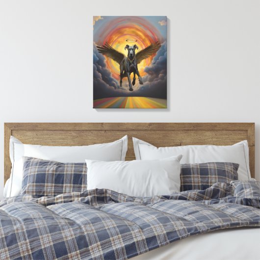 Grote Deen & de Regenboogbrug Canvas Afdruk (Insitu (Slaapkamer))