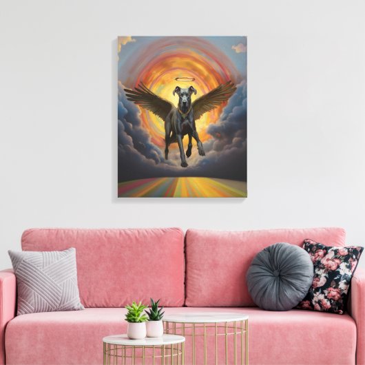 Grote Deen & de Regenboogbrug Canvas Afdruk (Insitu (Woonkamer))
