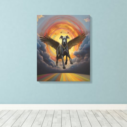 Grote Deen & de Regenboogbrug Canvas Afdruk (Insitu (Houten vloer))