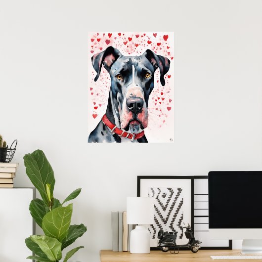 Grote Deen - Dog Art Print (Thuiskantoor)