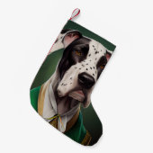 Grote Deen Dog in St. Patrick's Day Dress Kleine Kerstsok (Voorkant (Hangend))