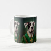 Grote Deen Dog in St. Patrick's Day Dress Koffiemok (Voorkant links)