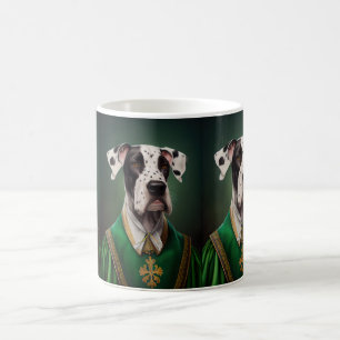 Grote Deen Dog in St. Patrick's Day Dress Koffiemok