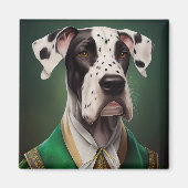 Grote Deen Dog in St. Patrick's Day Dress Magneet (Voorkant)
