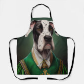Grote Deen Dog in St. Patrick's Day Dress Schort (Voorkant)