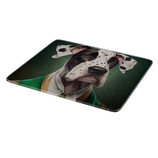 Grote Deen Dog in St. Patrick's Day Dress Snijplank (Hoek)